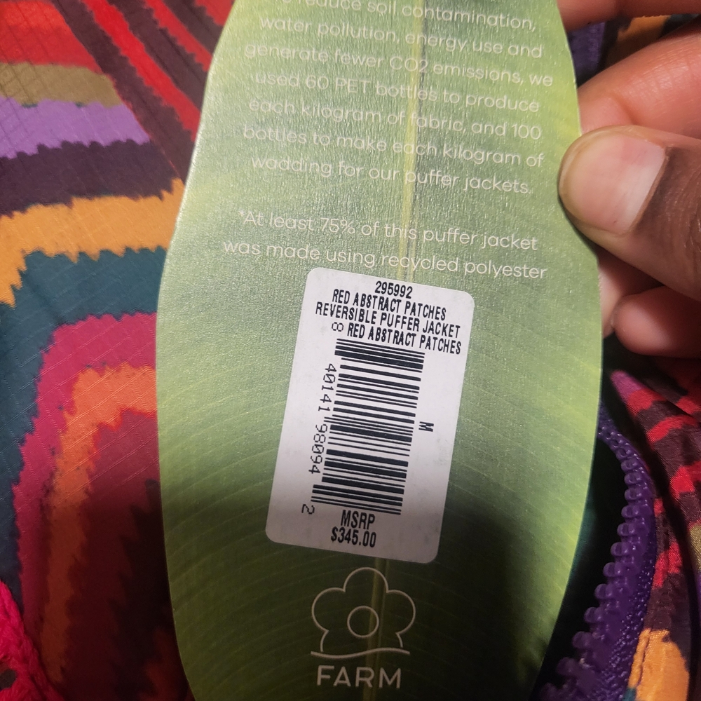 FARM Rio Colorful Patchwork Puffer Jacket - Picture 4 of 6